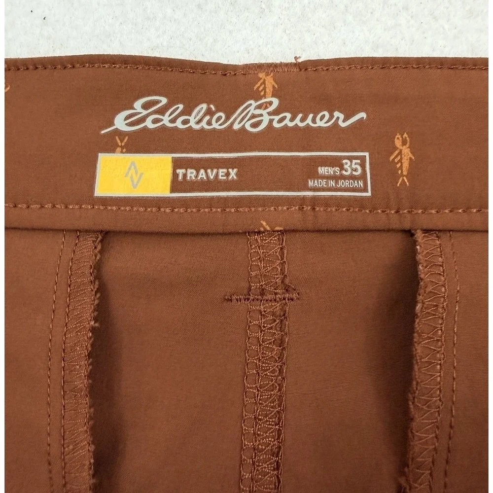 Eddie Bauer TraveX Shorts Mens 35 Burnt Orange 9